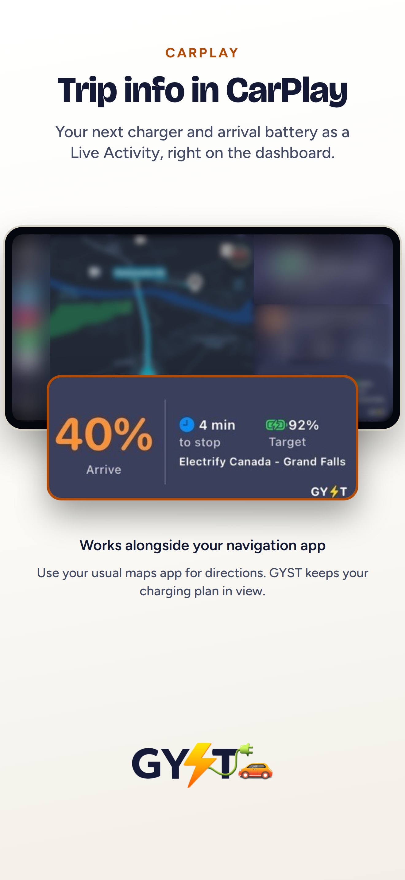 Trip info in CarPlay as a Live Activity